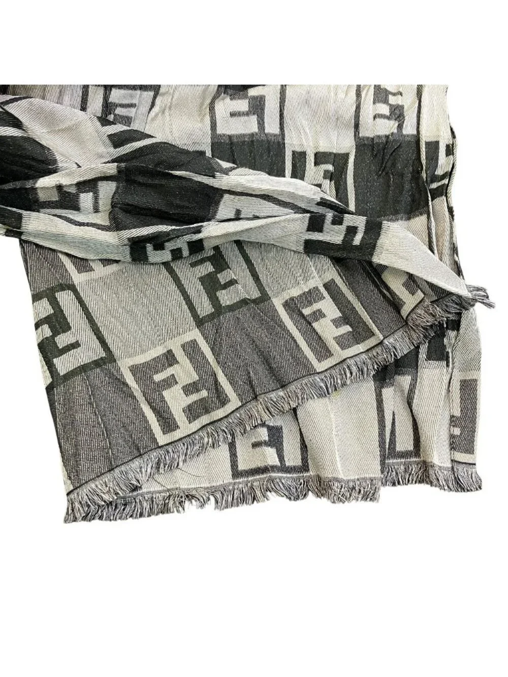 Fendi Shawl Wool Silk Scarf